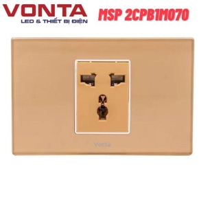 MSP 2CPB1M070 BỘ 1 Ổ CẮM 3 CHẤU ĐA NĂNG 16A SIZE M MÀU ĐỒNG